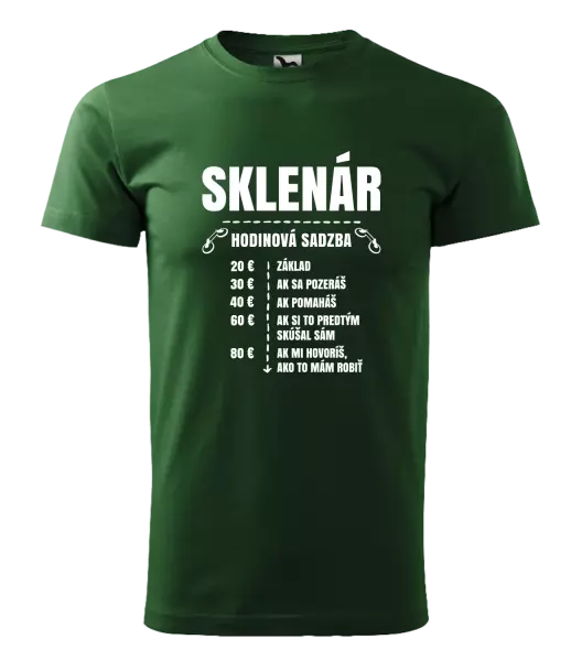 Pánske tričko Hodinová sadzba - sklenár