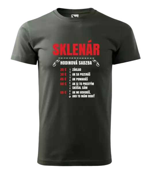 Pánske tričko Hodinová sadzba - sklenár