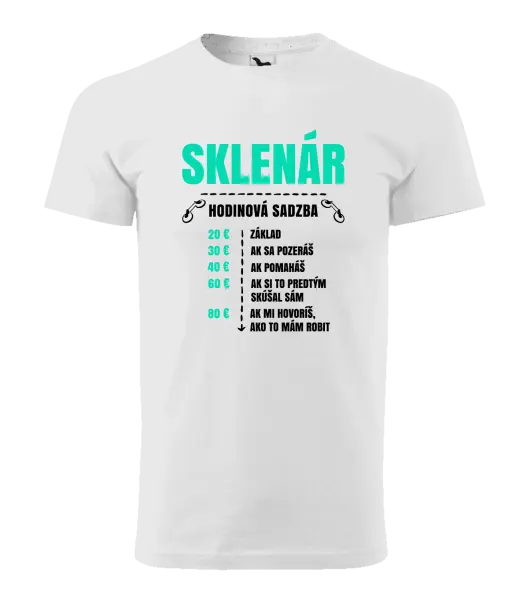 Pánske tričko Hodinová sadzba - sklenár