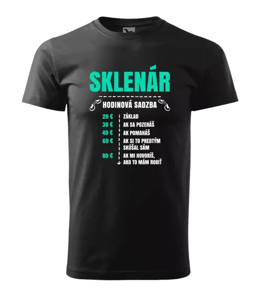 Pánske tričko Hodinová sadzba - sklenár