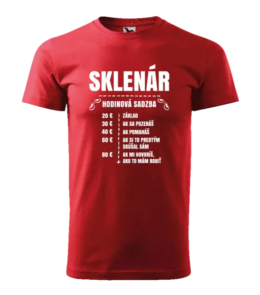 Pánske tričko Hodinová sadzba - sklenár