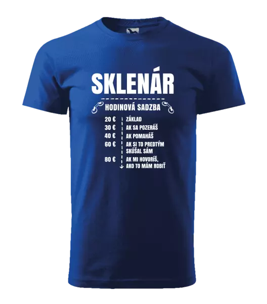 Pánske tričko Hodinová sadzba - sklenár