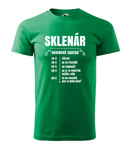 Pánske tričko Hodinová sadzba - sklenár