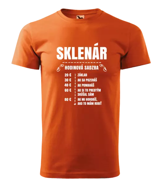 Pánske tričko Hodinová sadzba - sklenár