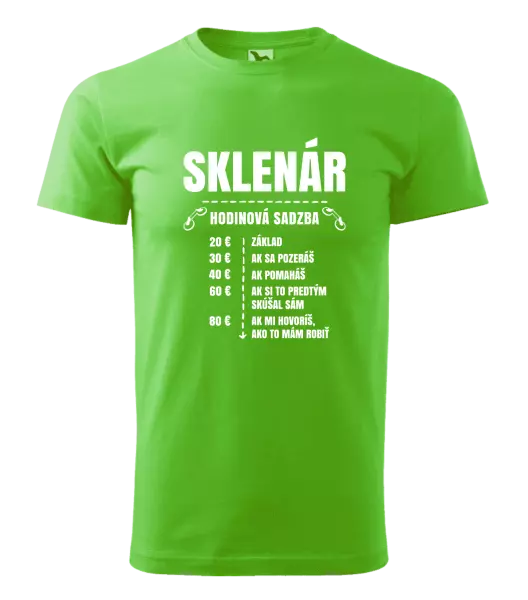 Pánske tričko Hodinová sadzba - sklenár