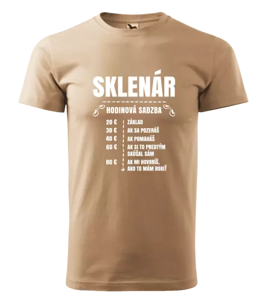 Pánske tričko Hodinová sadzba - sklenár