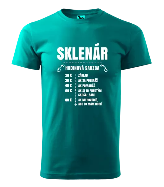 Pánske tričko Hodinová sadzba - sklenár