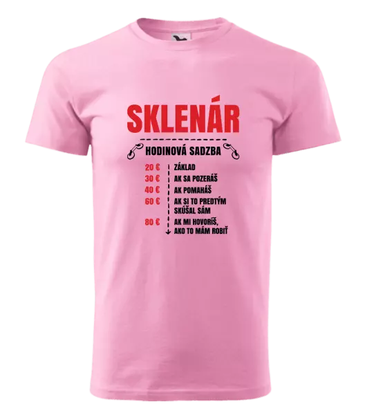 Pánske tričko Hodinová sadzba - sklenár