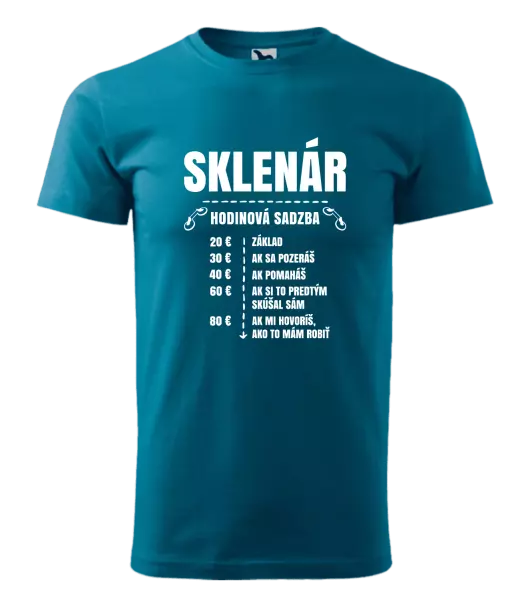 Pánske tričko Hodinová sadzba - sklenár