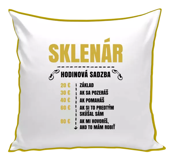 Vankúš Hodinová sadzba - sklenár