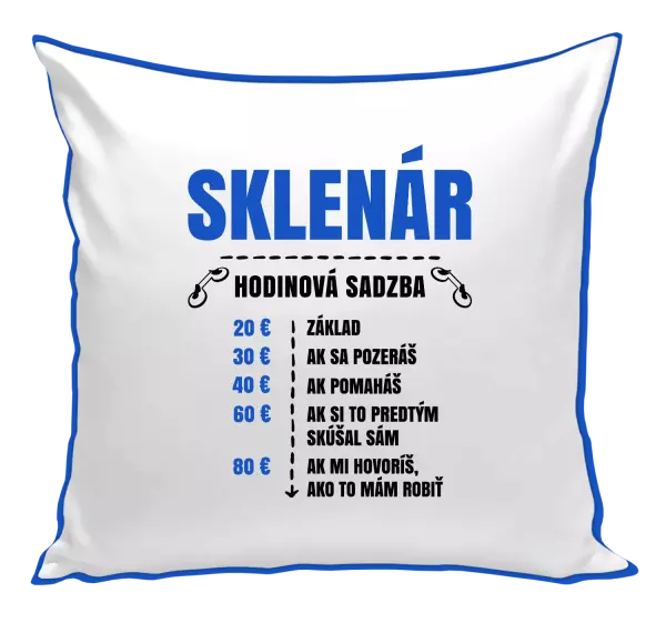 Vankúš Hodinová sadzba - sklenár