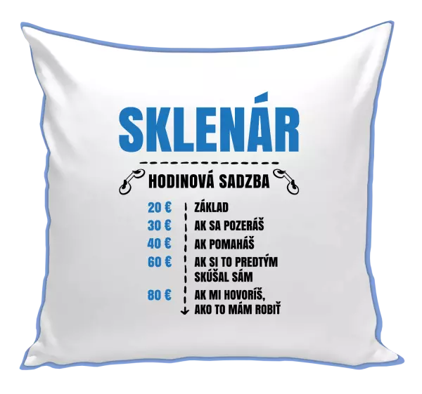 Vankúš Hodinová sadzba - sklenár