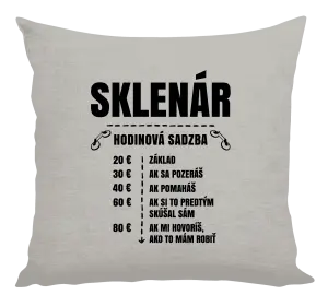 Vankúš Hodinová sadzba - sklenár
