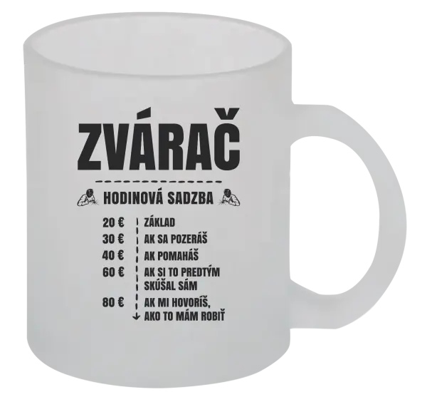 Hrnček Hodinová sadzba - zvárač