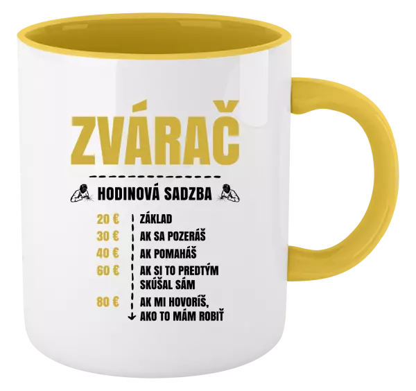 Hrnček  Hodinová sadzba - zvárač