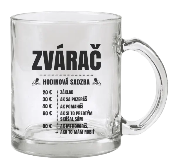 Hrnček Hodinová sadzba - zvárač