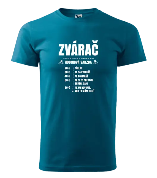 Pánske tričko Hodinová sadzba - zvárač