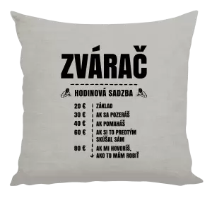 Vankúš Hodinová sadzba - zvárač