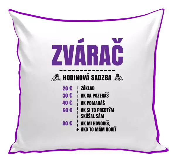 Vankúš Hodinová sadzba - zvárač