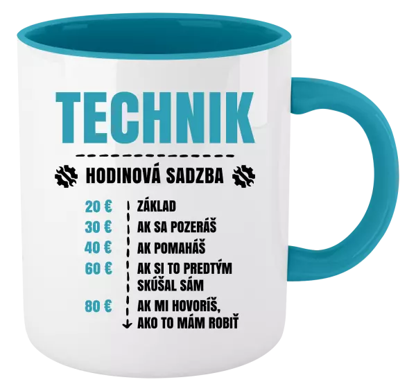 Hrnček  Hodinová sadzba - technik