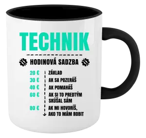 Hrnček  Hodinová sadzba - technik