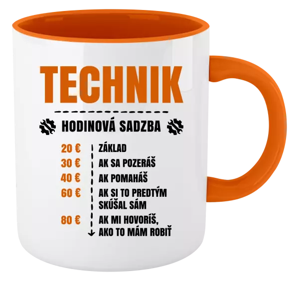 Hrnček  Hodinová sadzba - technik