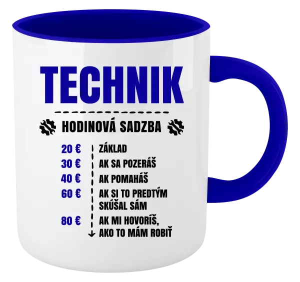Hrnček  Hodinová sadzba - technik