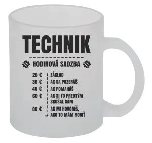 Hrnček Hodinová sadzba - technik