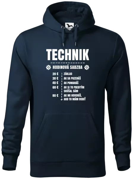 Pánska mikina Hodinová sadzba - technik