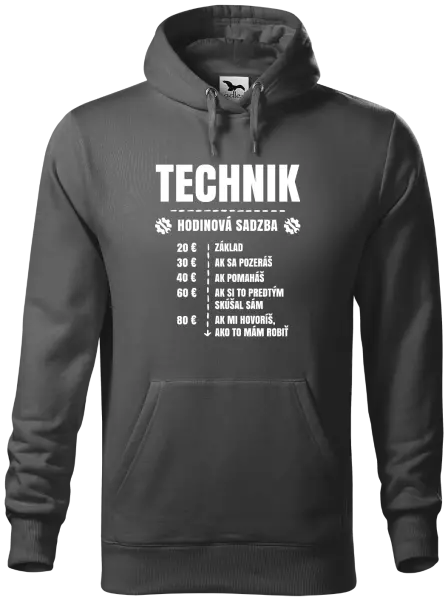 Pánska mikina Hodinová sadzba - technik