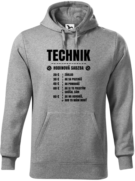 Pánska mikina Hodinová sadzba - technik
