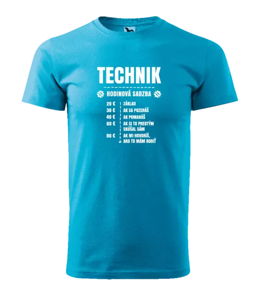 Pánske tričko Hodinová sadzba - technik