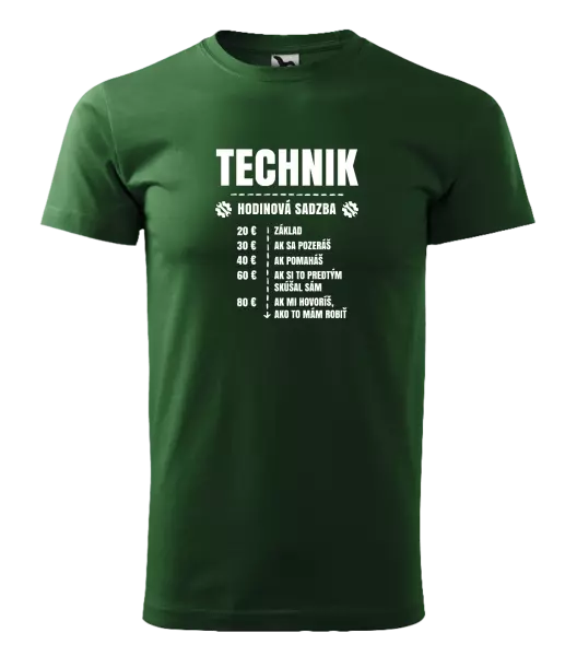 Pánske tričko Hodinová sadzba - technik