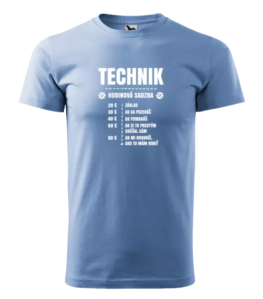 Pánske tričko Hodinová sadzba - technik