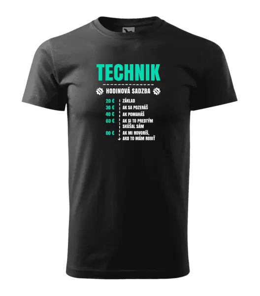 Pánske tričko Hodinová sadzba - technik