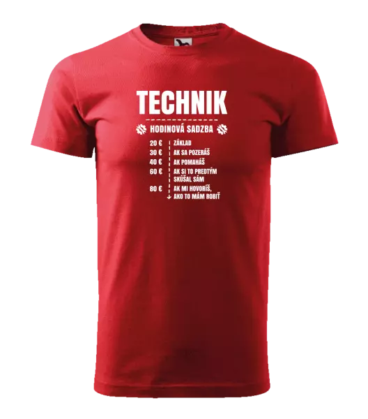Pánske tričko Hodinová sadzba - technik