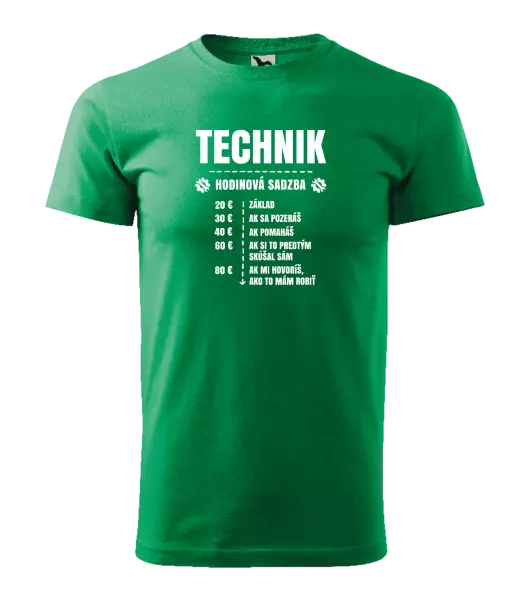 Pánske tričko Hodinová sadzba - technik