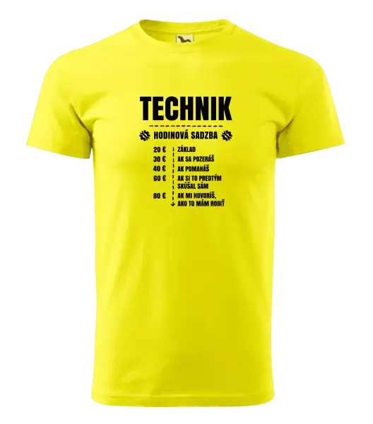 Pánske tričko Hodinová sadzba - technik