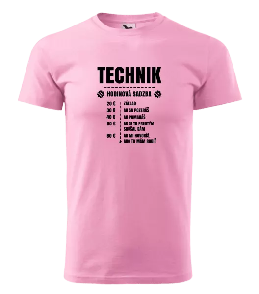Pánske tričko Hodinová sadzba - technik