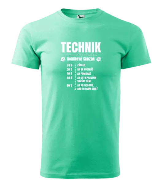 Pánske tričko Hodinová sadzba - technik