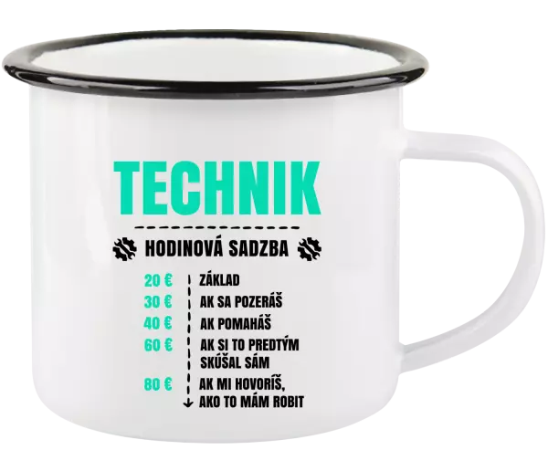Plecháčik Hodinová sadzba - technik