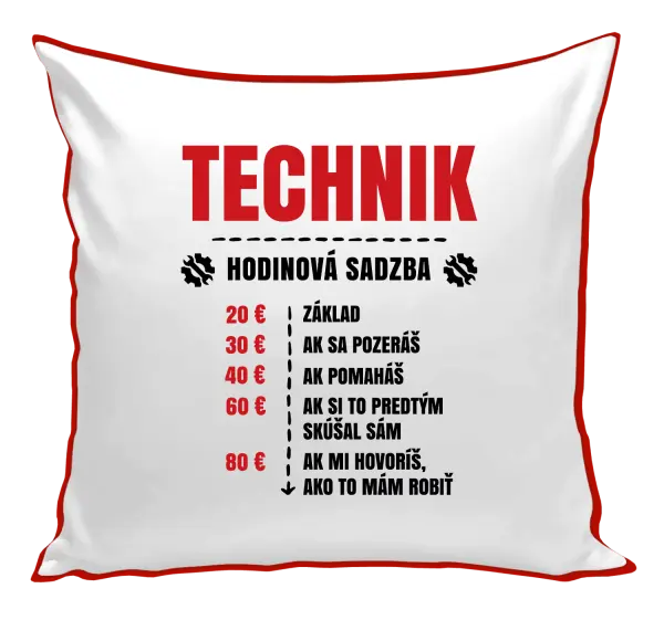 Vankúš Hodinová sadzba - technik