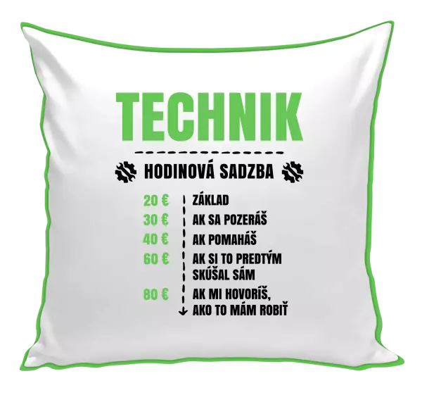 Vankúš Hodinová sadzba - technik