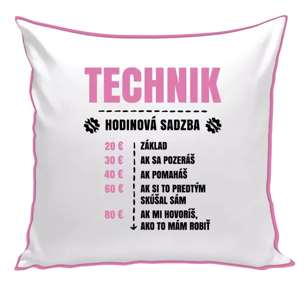Vankúš Hodinová sadzba - technik