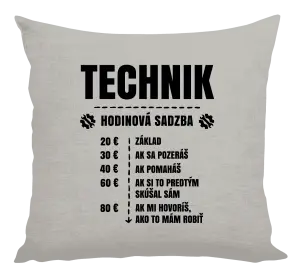 Vankúš Hodinová sadzba - technik