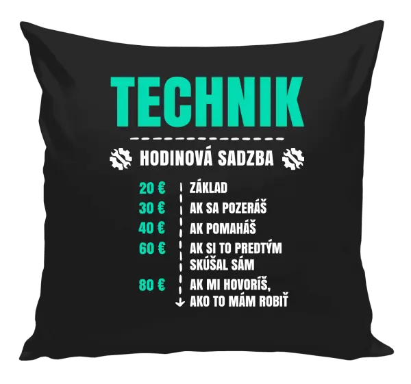 Vankúš Hodinová sadzba - technik