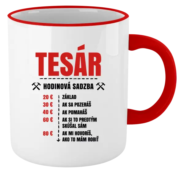 Hrnček Hodinová sadzba - tesár