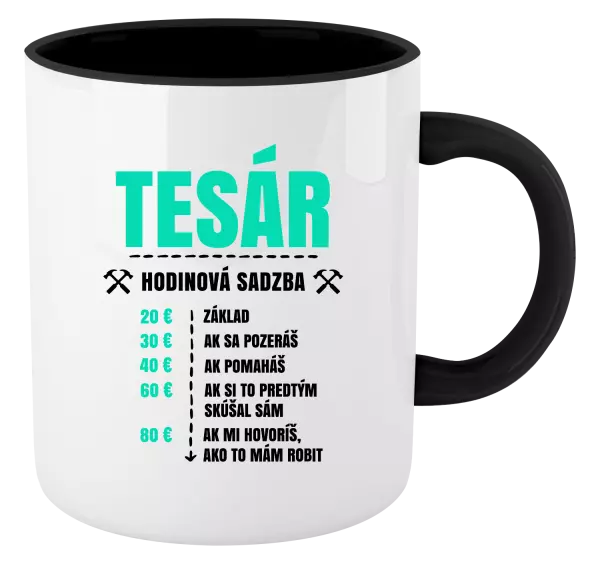 Hrnček  Hodinová sadzba - tesár
