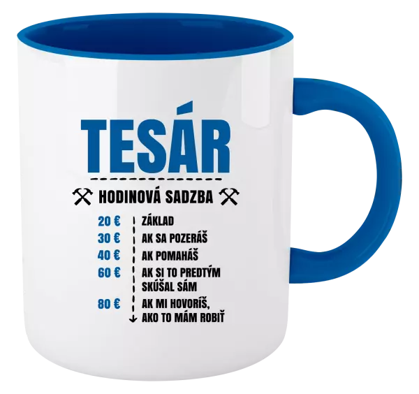Hrnček  Hodinová sadzba - tesár