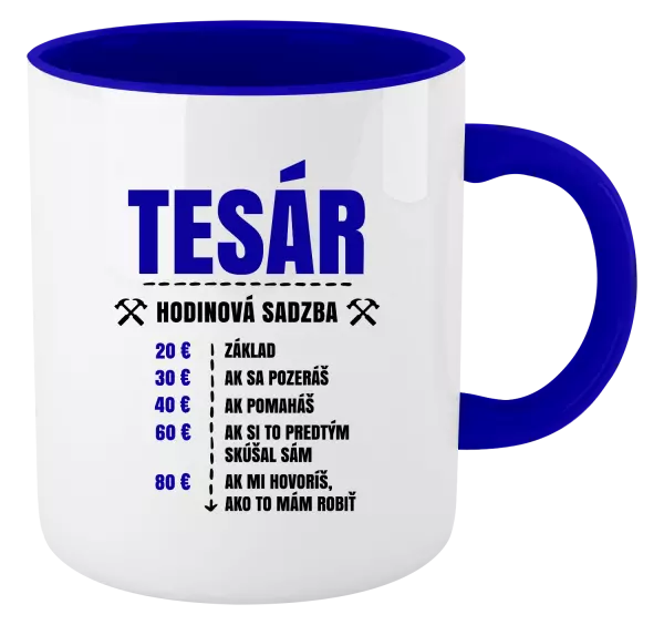 Hrnček  Hodinová sadzba - tesár